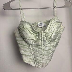 Princess Polly Light Green Corset Top